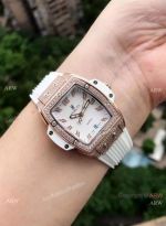 Copy Hublot Spirit of Big Bang Diamond Watches Rose Gold Lady Size